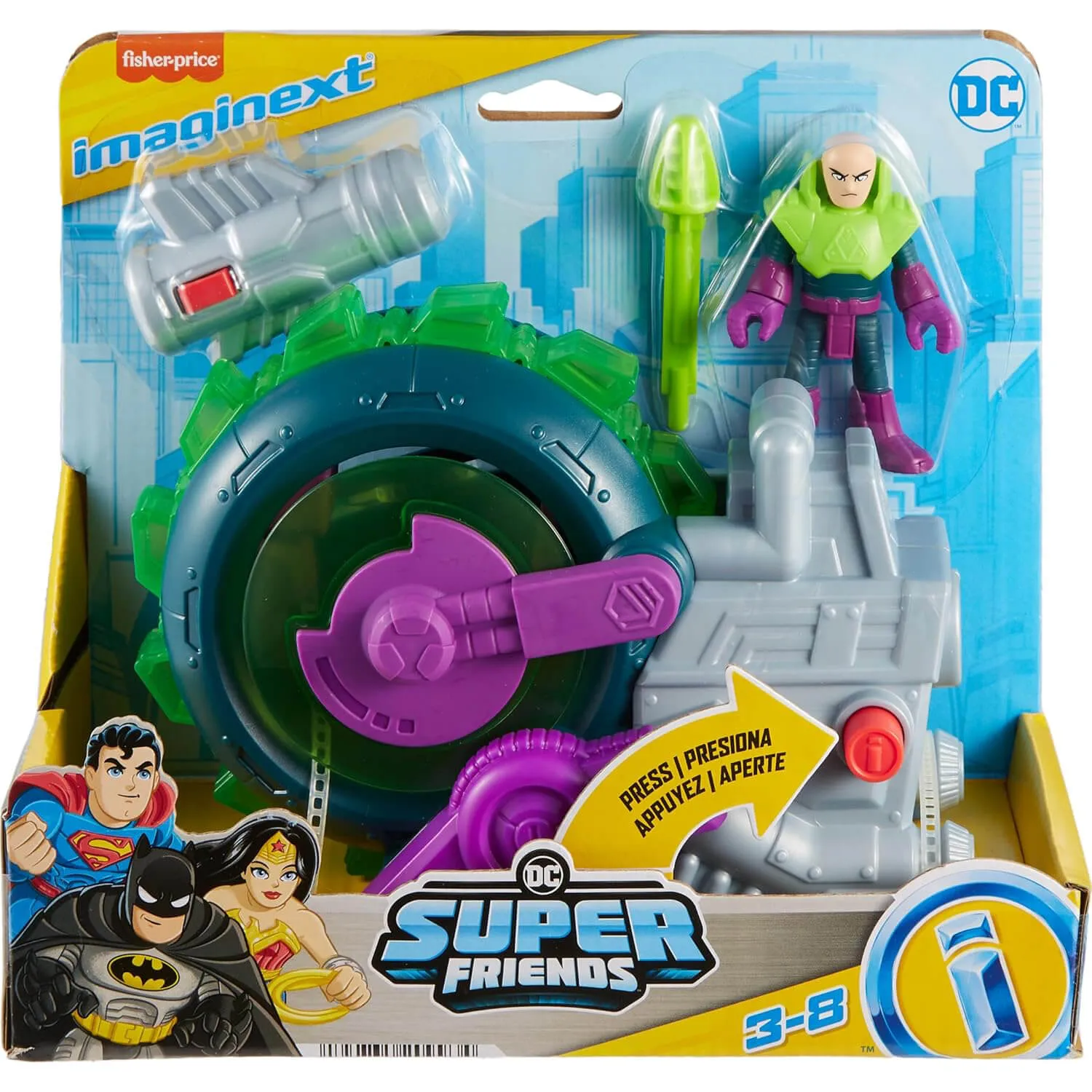 Fisher-Price Toys Imaginext DC Super Friends Lex Luthor Spinning Saw Vehicle & Figure Set