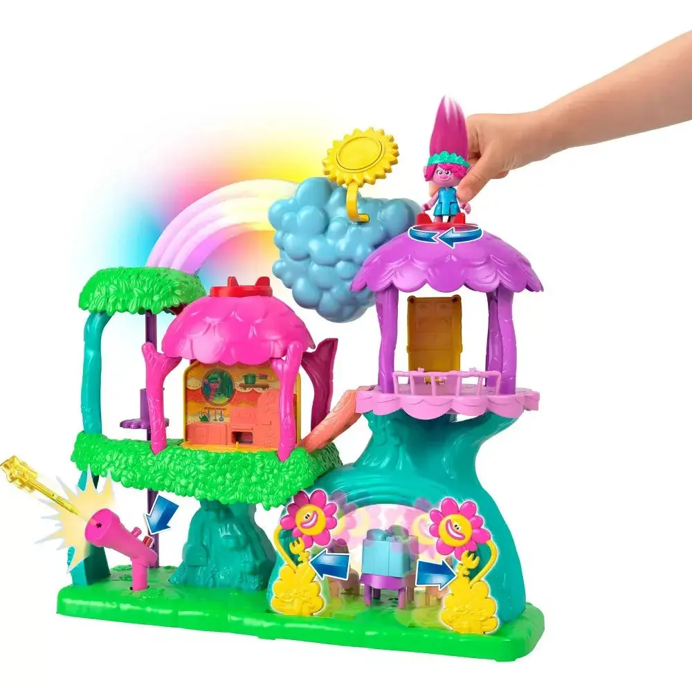 Fisher-Price Toys Imaginext DreamWorks Trolls Lights & Sounds Rainbow Treehouse