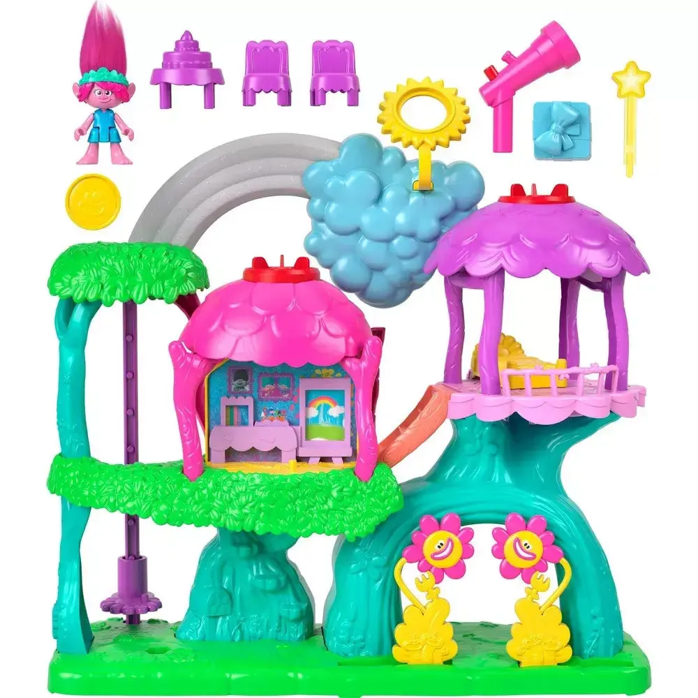 Fisher-Price Toys Imaginext DreamWorks Trolls Lights & Sounds Rainbow Treehouse