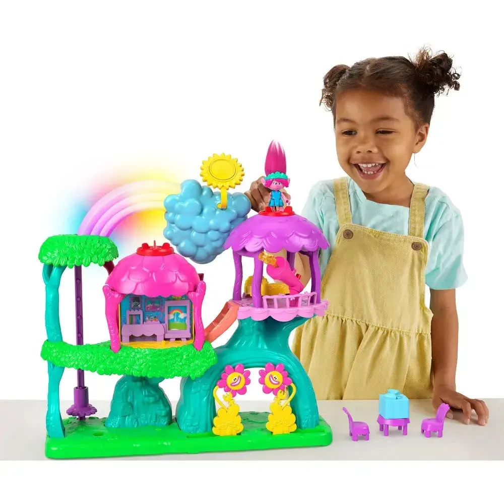 Fisher-Price Toys Imaginext DreamWorks Trolls Lights & Sounds Rainbow Treehouse