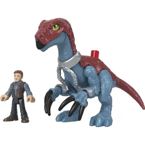 Fisher-Price Toys Imaginext Jurassic World Dominion Therizinosaurus & Owen Action Figures
