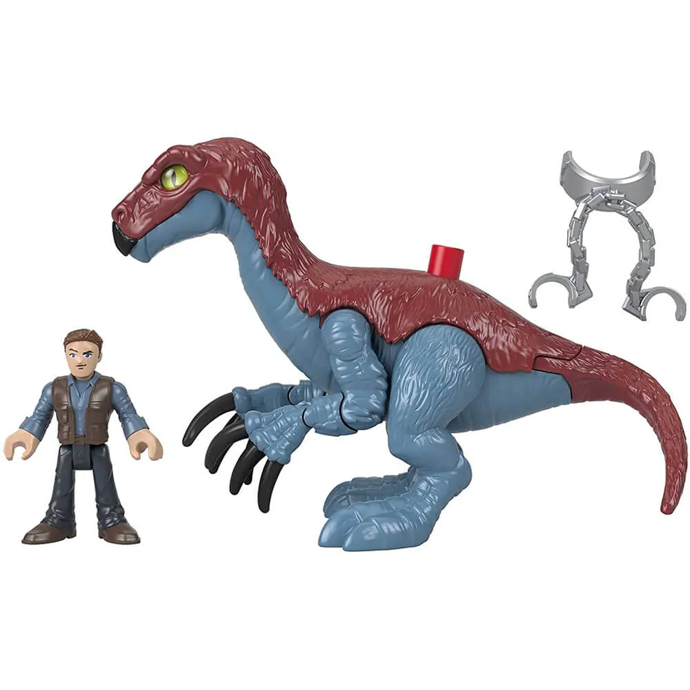 Fisher-Price Toys Imaginext Jurassic World Dominion Therizinosaurus & Owen Action Figures