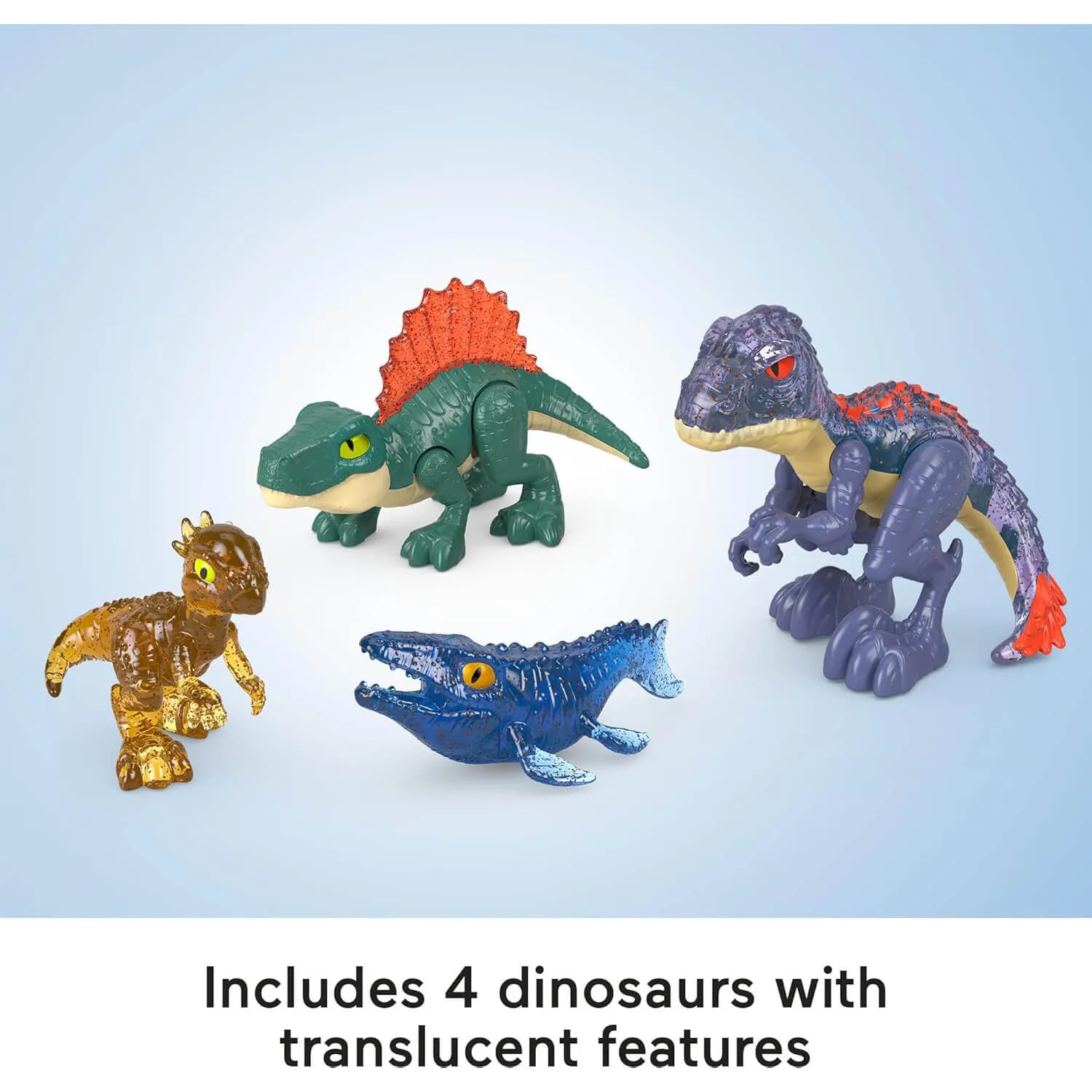 Fisher-Price Toys Imaginext Jurassic World Evo-Scanner Multi-Pack Light-Up Dinosaur Playset