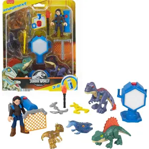 Fisher-Price Toys Imaginext Jurassic World Evo-Scanner Multi-Pack Light-Up Dinosaur Playset