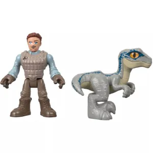 Fisher-Price Toys Imaginext Jurassic World Owen & Blue Figure Set