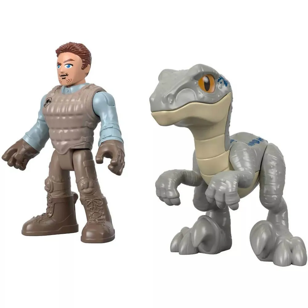 Fisher-Price Toys Imaginext Jurassic World Owen & Blue Figure Set