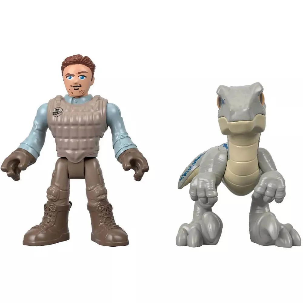 Fisher-Price Toys Imaginext Jurassic World Owen & Blue Figure Set