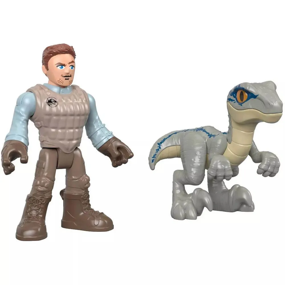 Fisher-Price Toys Imaginext Jurassic World Owen & Blue Figure Set
