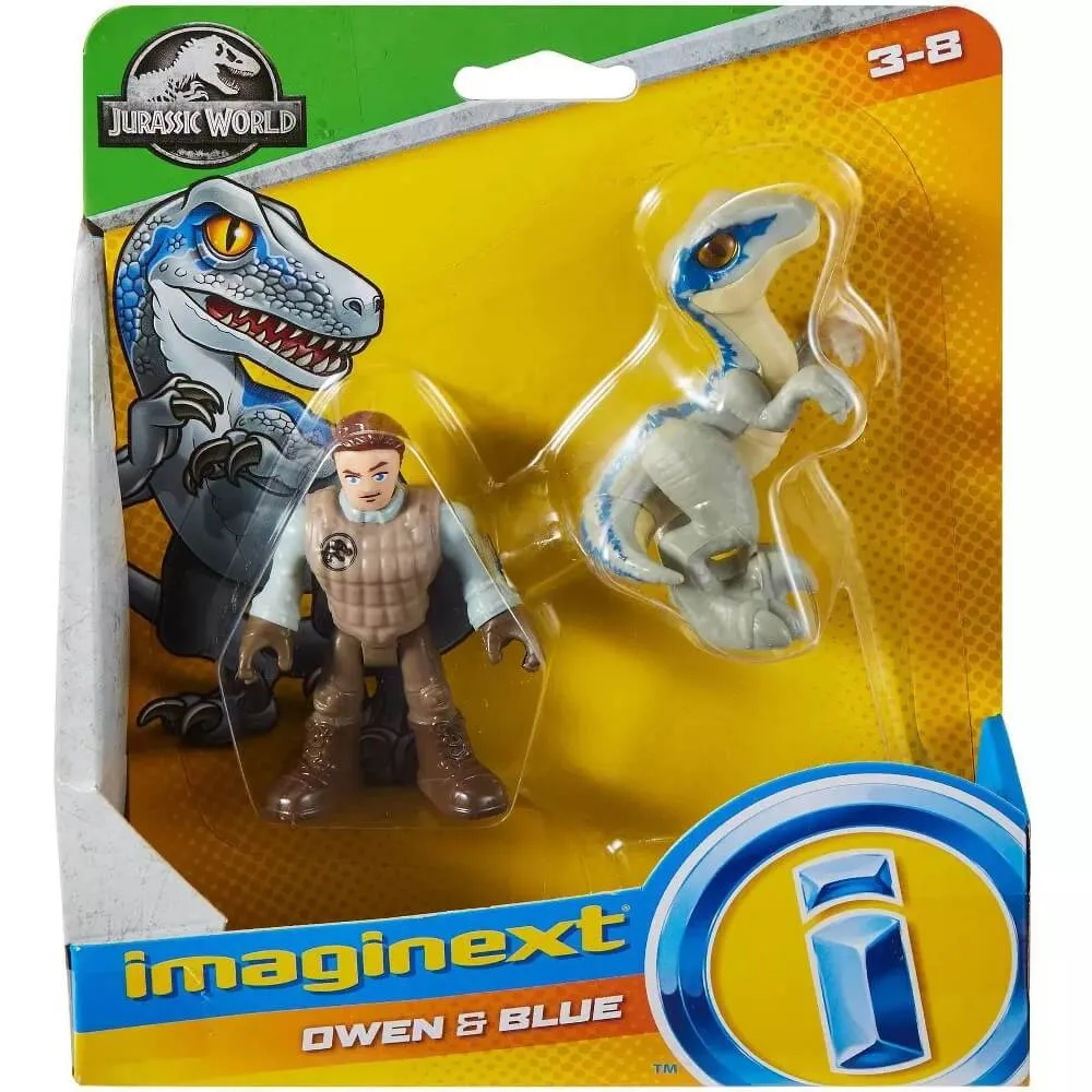 Fisher-Price Toys Imaginext Jurassic World Owen & Blue Figure Set