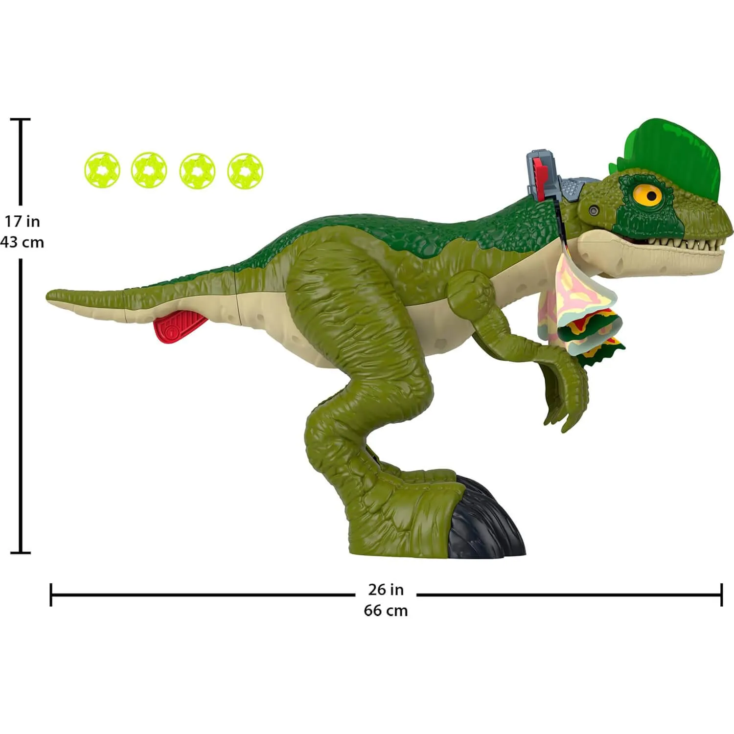 Fisher-Price Toys Imaginext Jurassic World Thrash Attack Dilophosaurus Dinosaur Figure