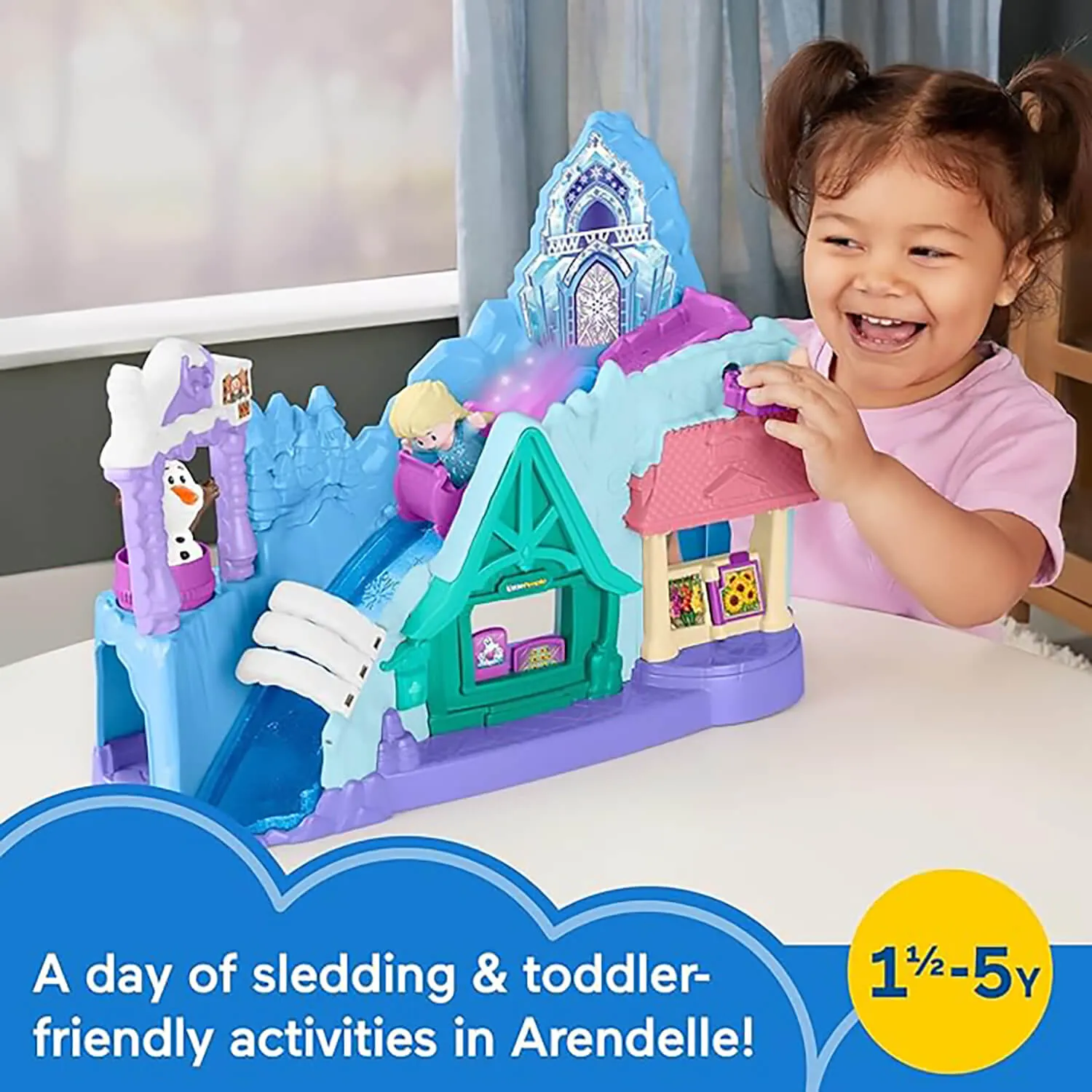 Fisher-Price Toys Little People Disney Frozen Arendelle Sledding Adventures Playset