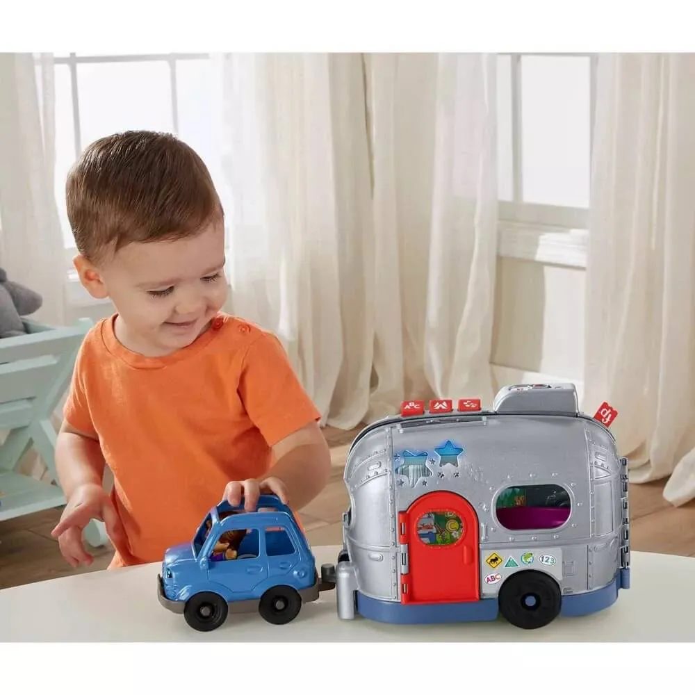 Fisher-Price Toys Little People Light-Up Learning Camper Playset