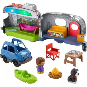 Fisher-Price Toys Little People Light-Up Learning Camper Playset