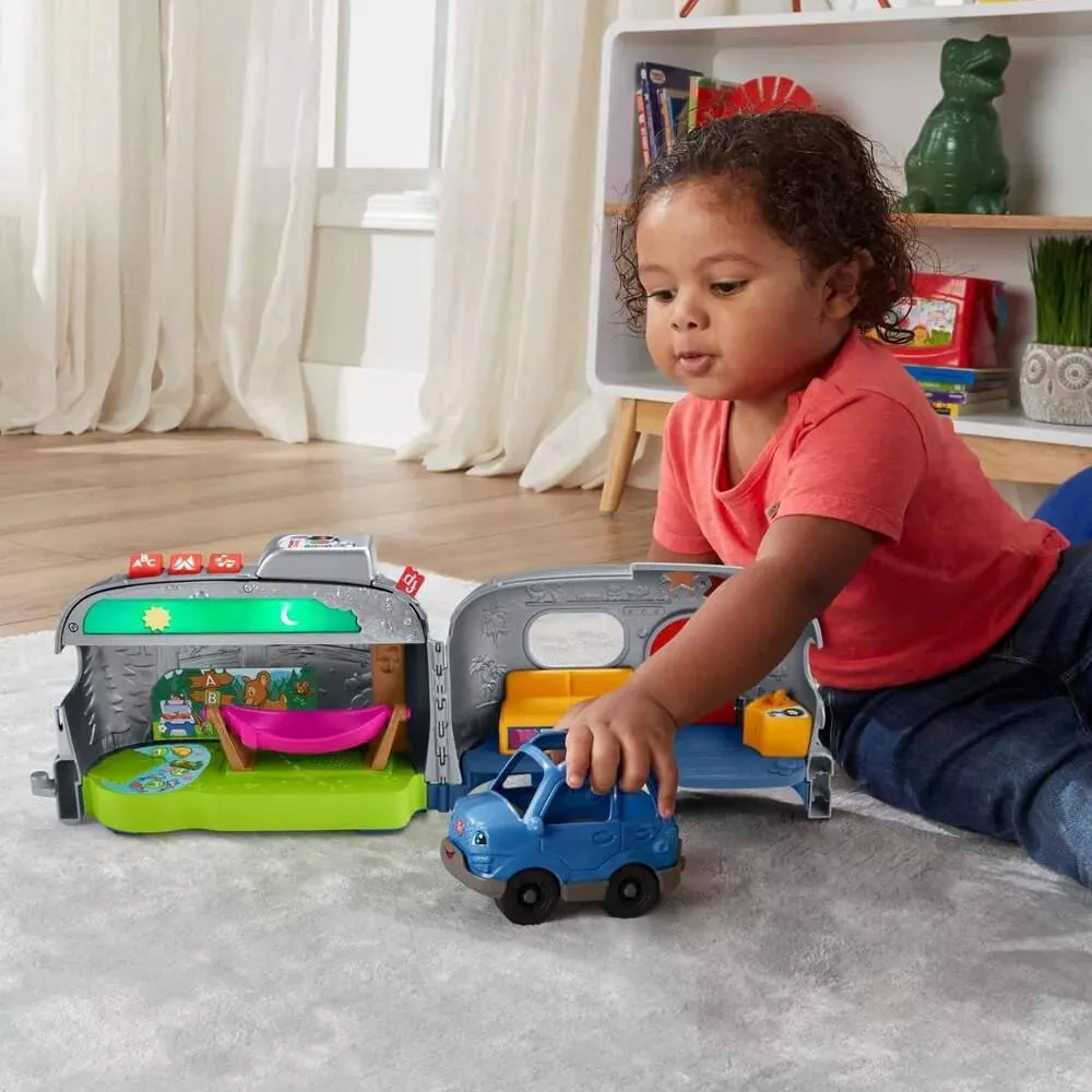 Fisher-Price Toys Little People Light-Up Learning Camper Playset