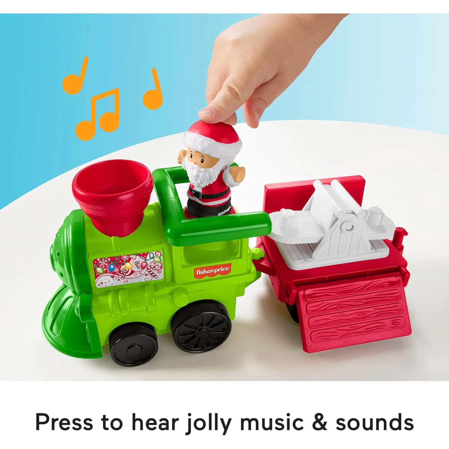 Fisher-Price Toys Little People Music Christmas Train with Santa and Elf Figures