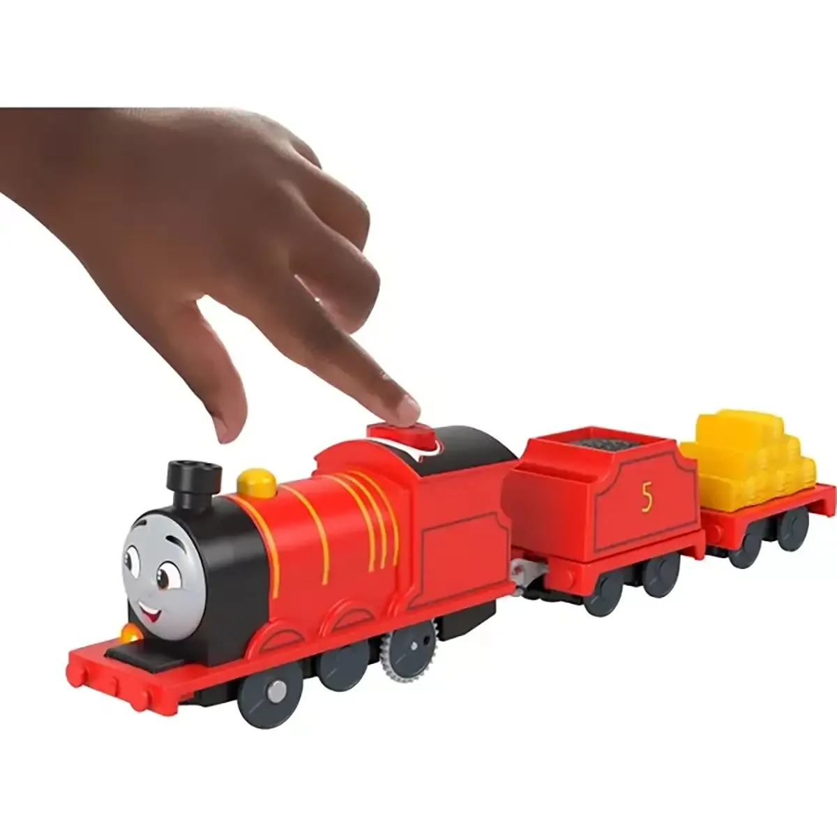 Fisher-Price Toys Thomas & Friends Talking James Toy Train Motorized Engine with Phrases & Sounds