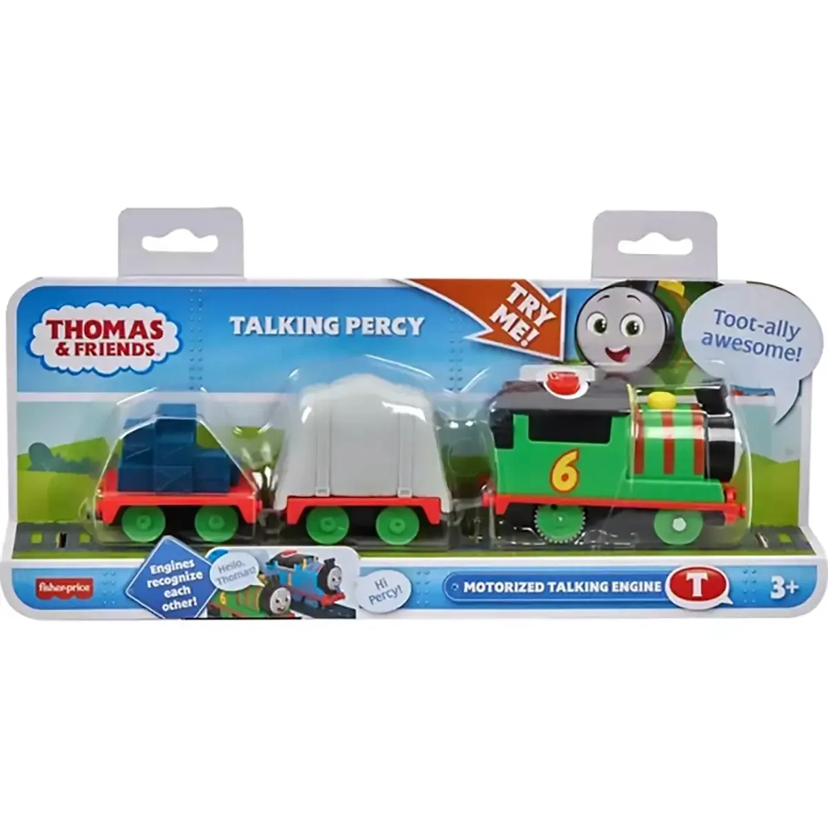 Fisher-Price Toys Thomas & Friends Talking Percy Toy Train Motorized Engine with Phrases & Sounds