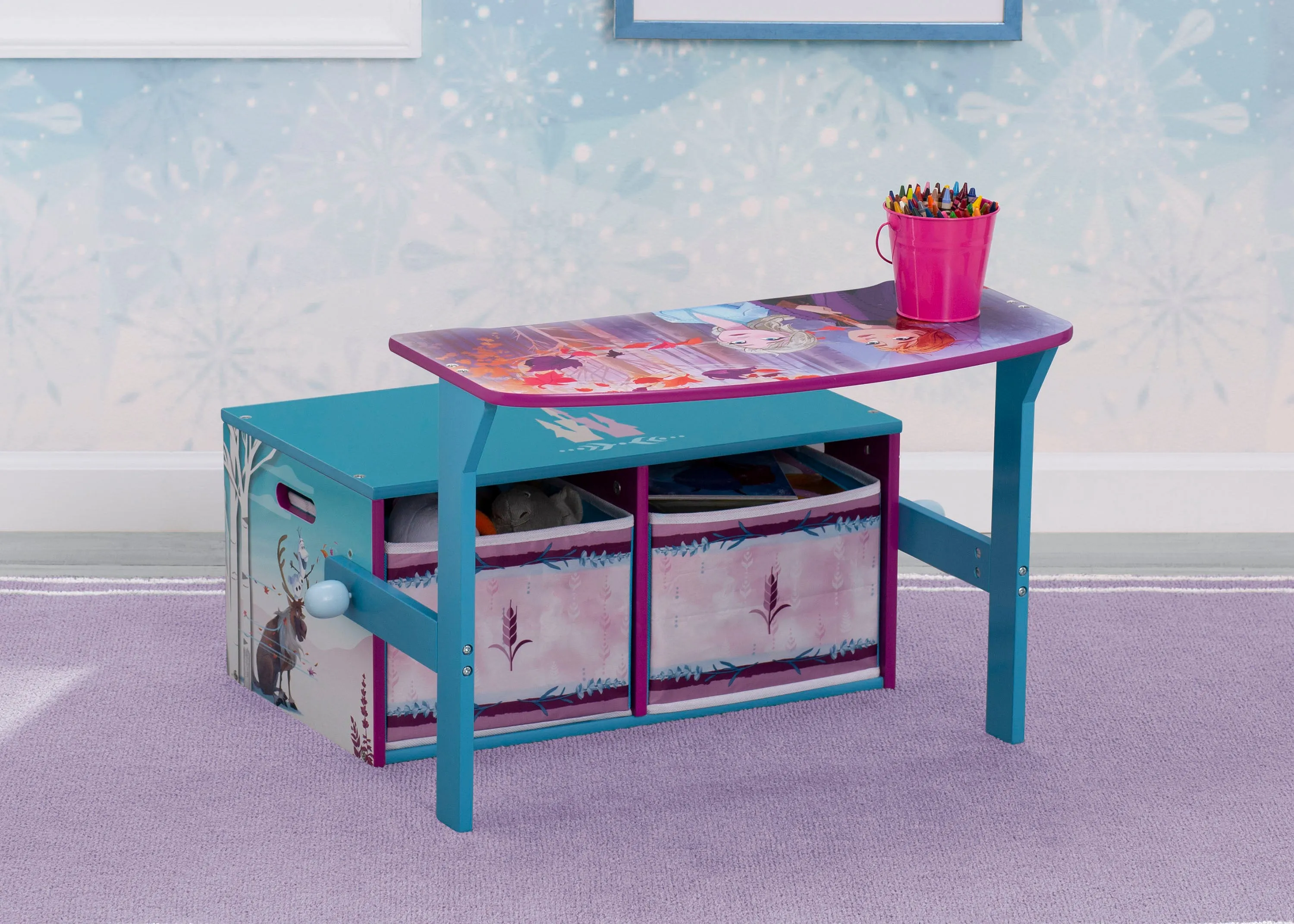 Frozen II Convertible Activity Bench Babykids_Delta Children_Toy Storage & Bookshelves