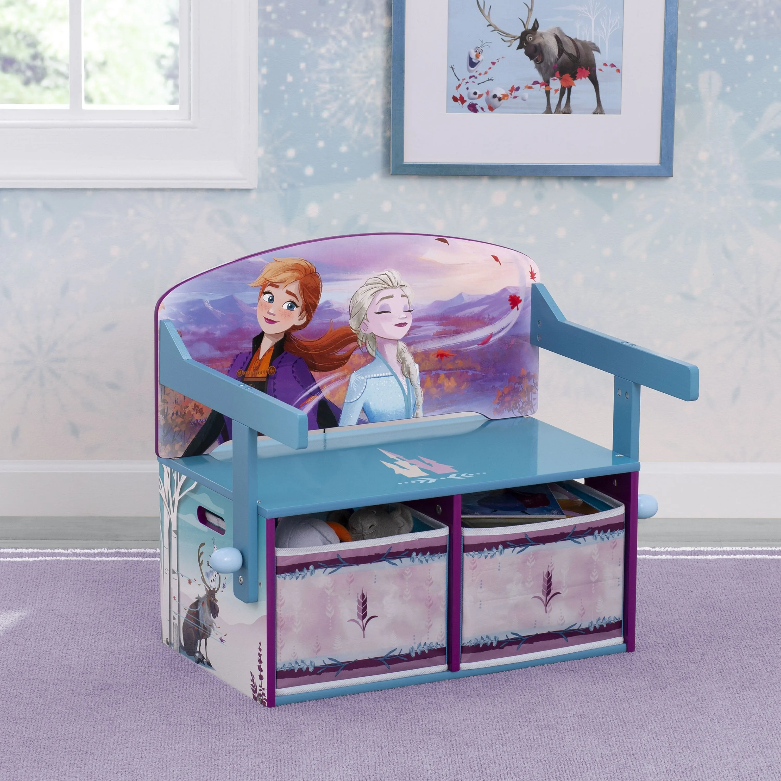 Frozen II Convertible Activity Bench Babykids_Delta Children_Toy Storage & Bookshelves