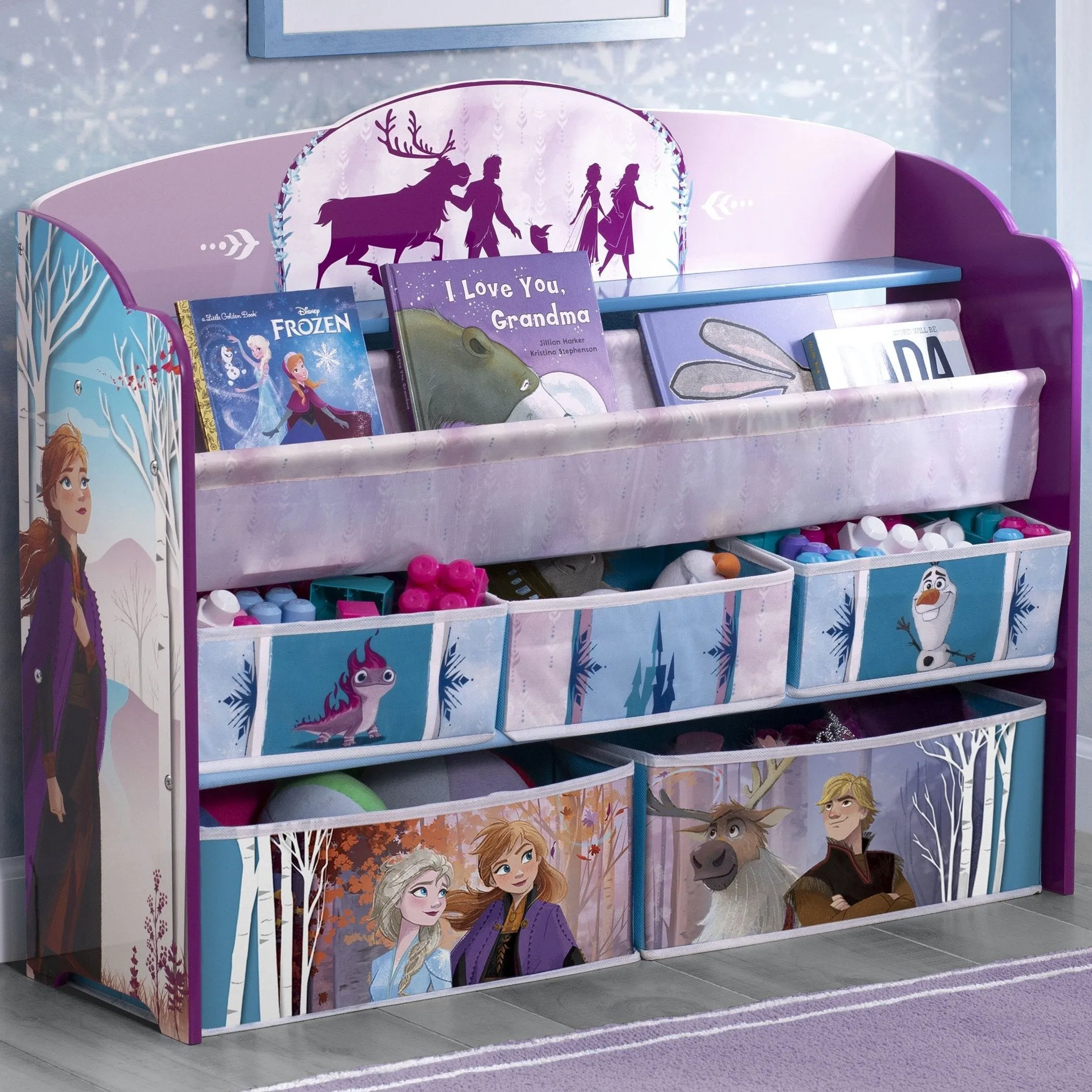 Frozen II Deluxe Toy and Book Organizer Babykids_Delta Children_Toy Storage & Bookshelves