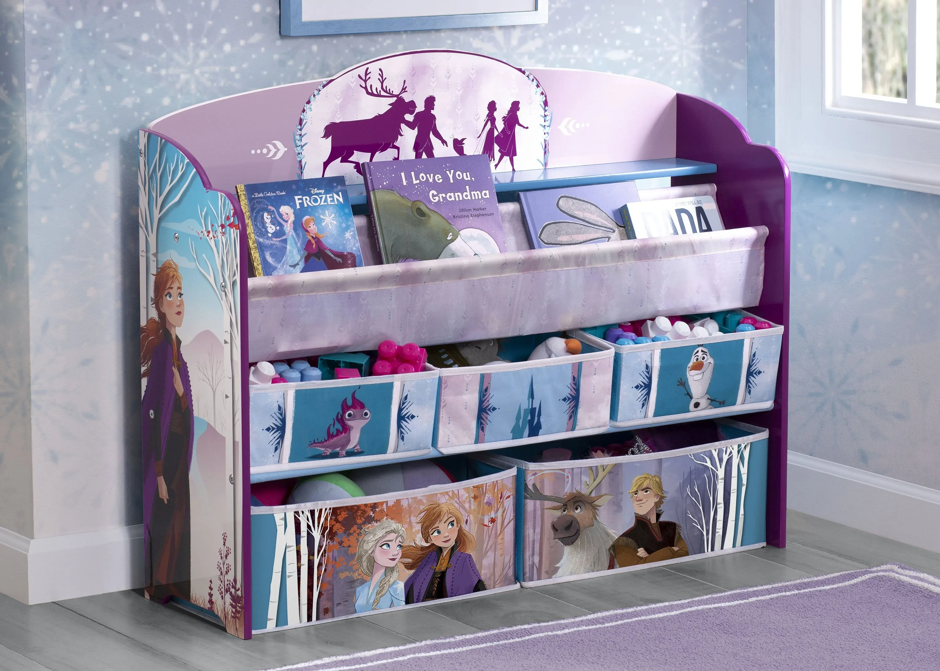 Frozen II Deluxe Toy and Book Organizer Babykids_Delta Children_Toy Storage & Bookshelves