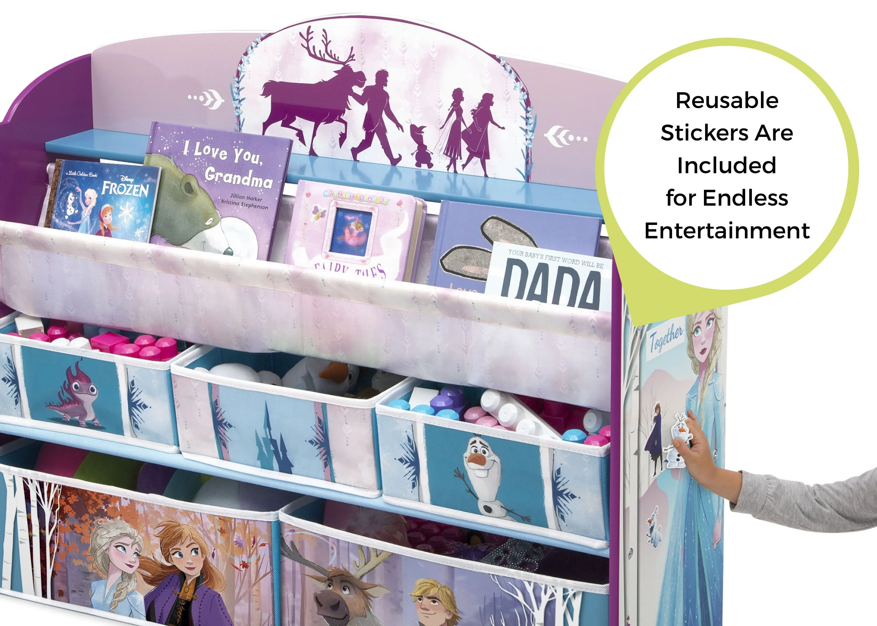 Frozen II Deluxe Toy and Book Organizer Babykids_Delta Children_Toy Storage & Bookshelves