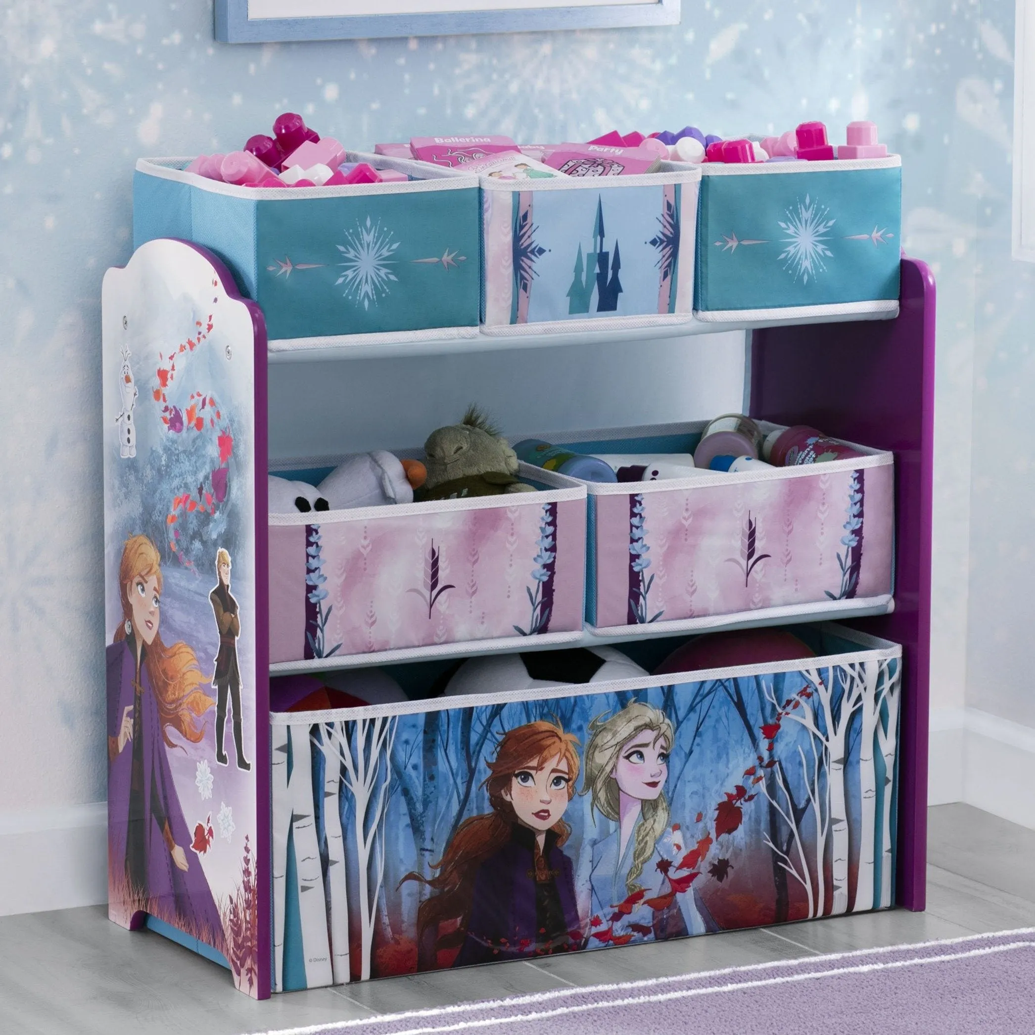 Frozen II Design and Store 6 Bin Toy Organizer Babykids_Delta Children_Toy Storage & Bookshelves