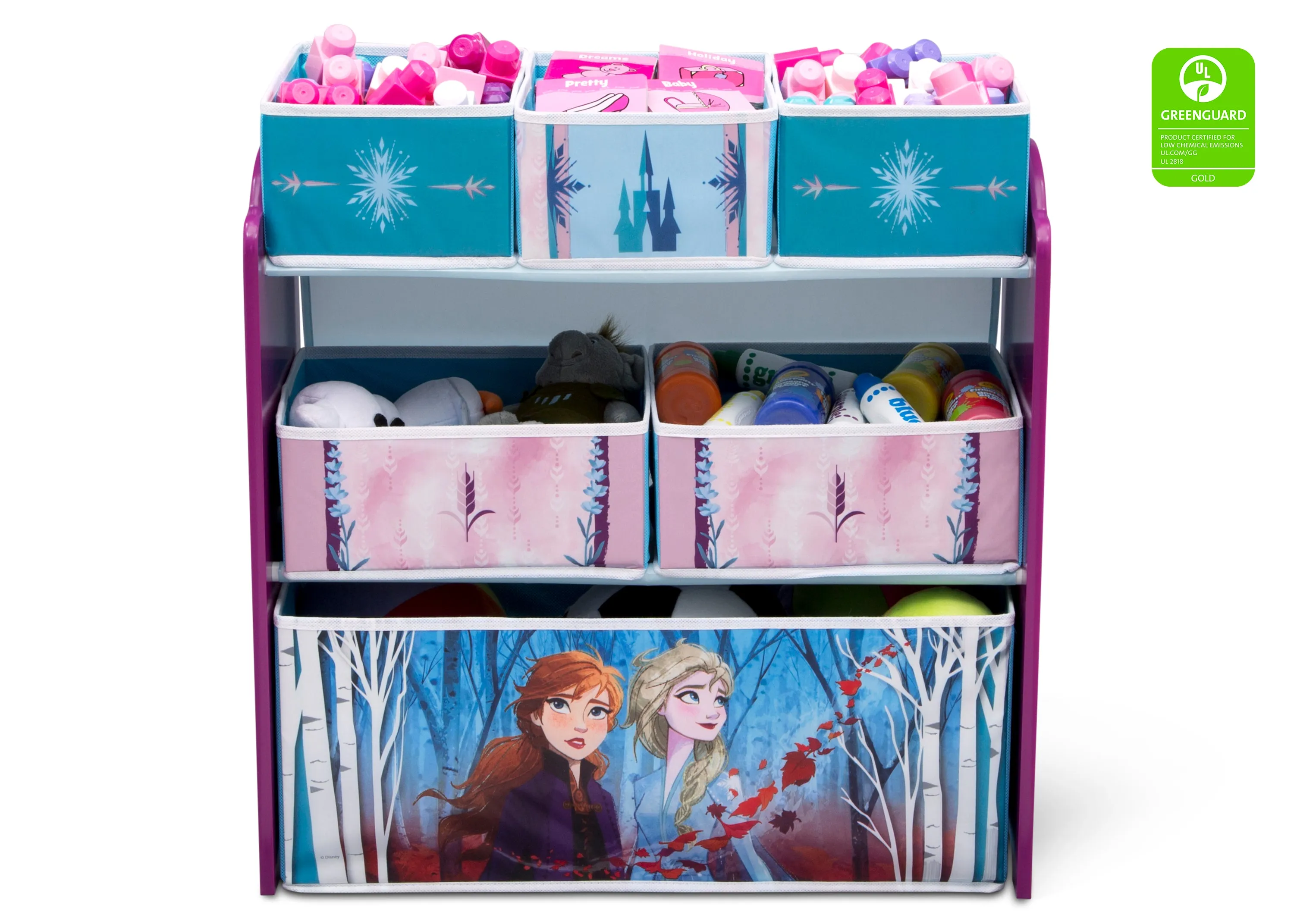 Frozen II Design and Store 6 Bin Toy Organizer Babykids_Delta Children_Toy Storage & Bookshelves
