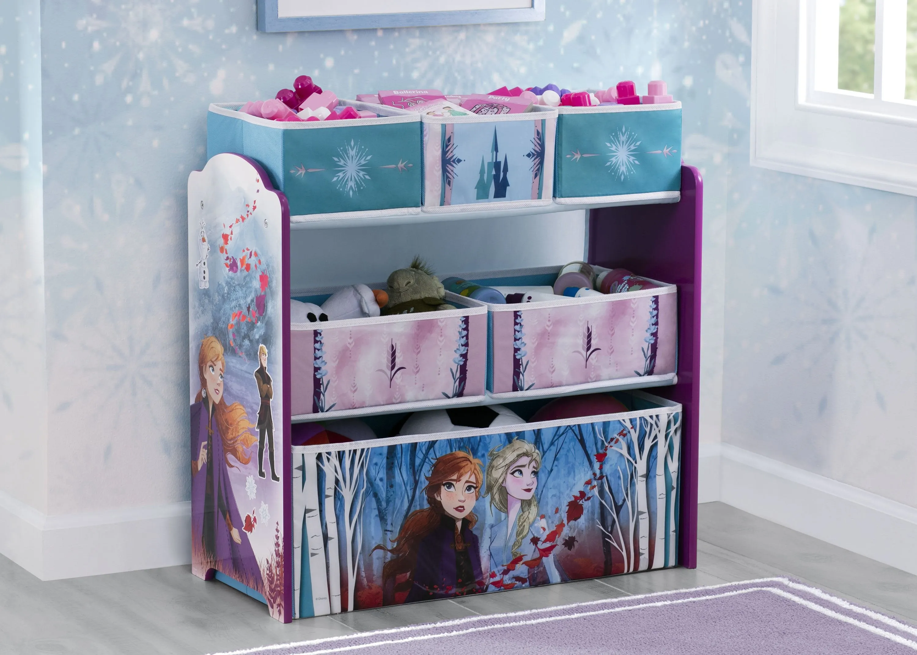 Frozen II Design and Store 6 Bin Toy Organizer Babykids_Delta Children_Toy Storage & Bookshelves