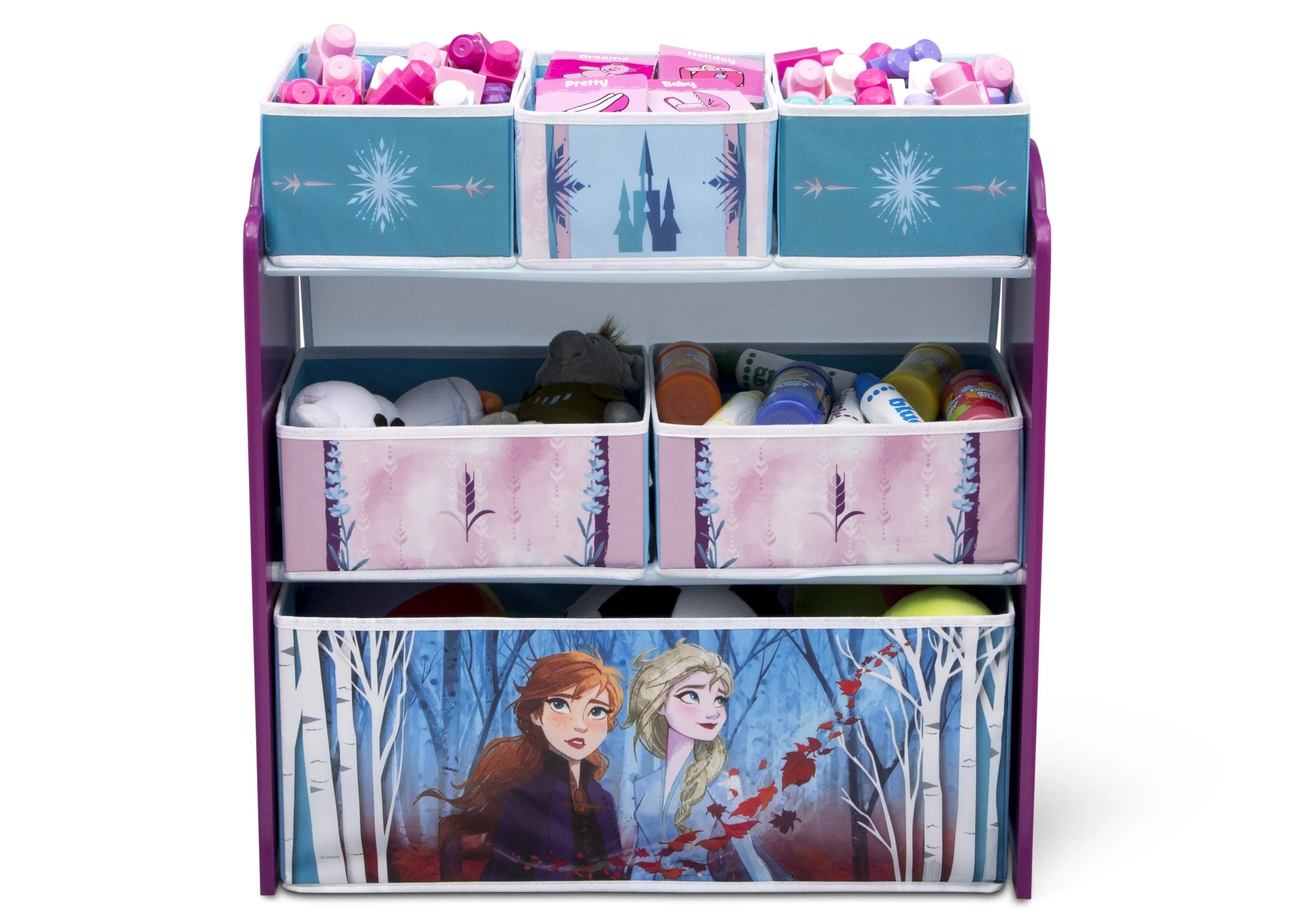Frozen II Design and Store 6 Bin Toy Organizer Babykids_Delta Children_Toy Storage & Bookshelves