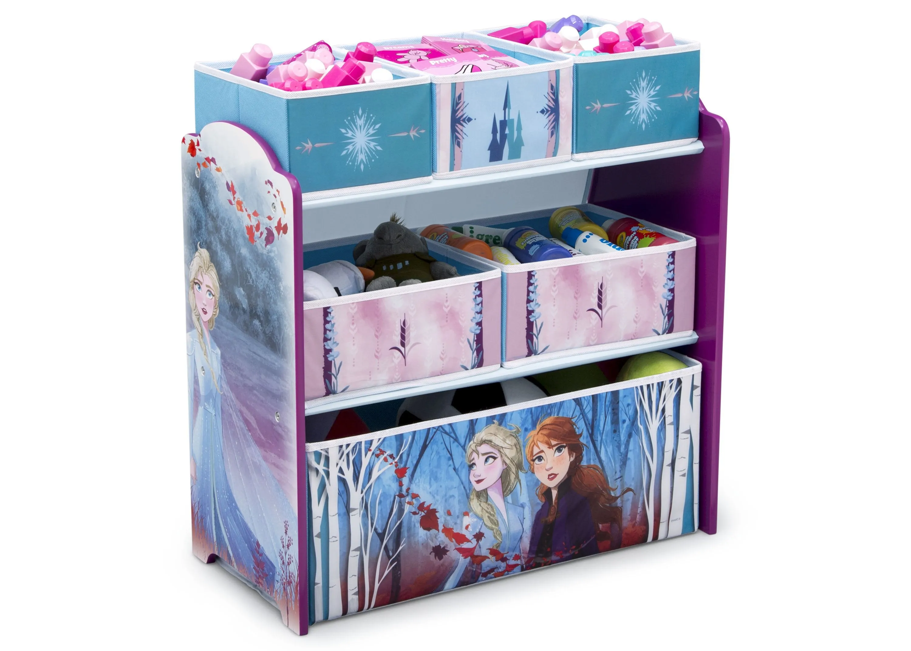 Frozen II Design and Store 6 Bin Toy Organizer Babykids_Delta Children_Toy Storage & Bookshelves