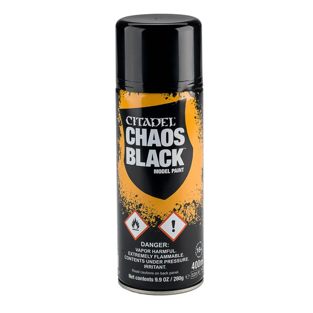 Games Workshop Toys Citadel Spray Paint Chaos Black (400ml)