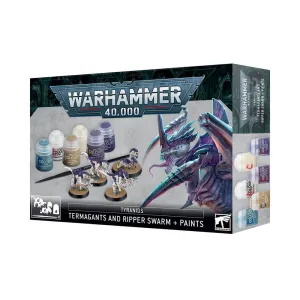 Games Workshop Toys Warhammer 40K Tyranids Termagants and Ripper Swarm and Paints Set