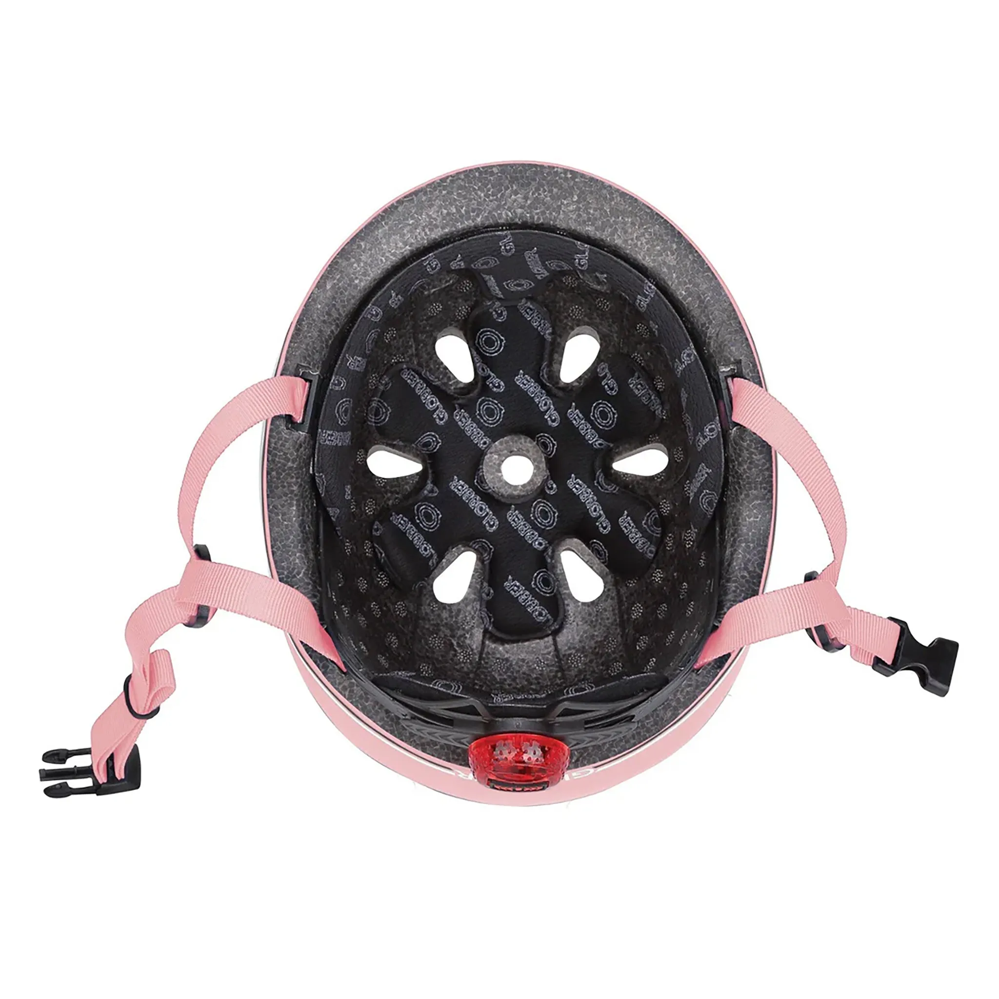 Globber Go Up Helmet With Lights 45-51cm - Pastel Pink
