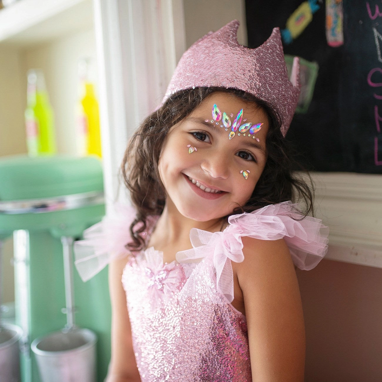 Great Pretenders Pink Face Crystals Unicorn