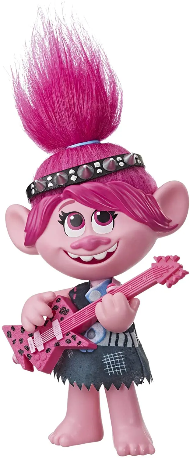 Hasbro Toys DreamWorks Trolls World Tour Pop-to-Rock Poppy Singing Doll with 2 Different Looks and Sounds