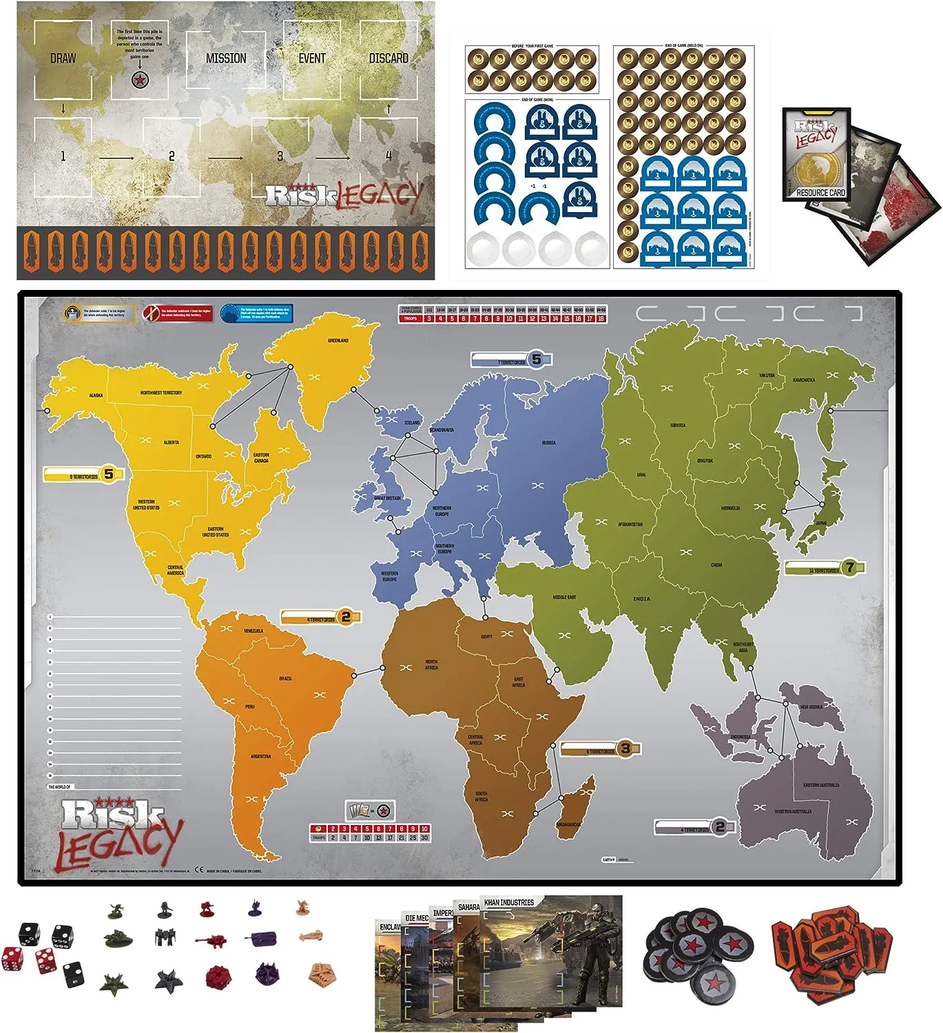 Hasbro Toys Hasbro Gaming Avalon Hill Risk Legacy Strategy Tabletop, Immersive Narrative Board Game for Ages 13 and Up