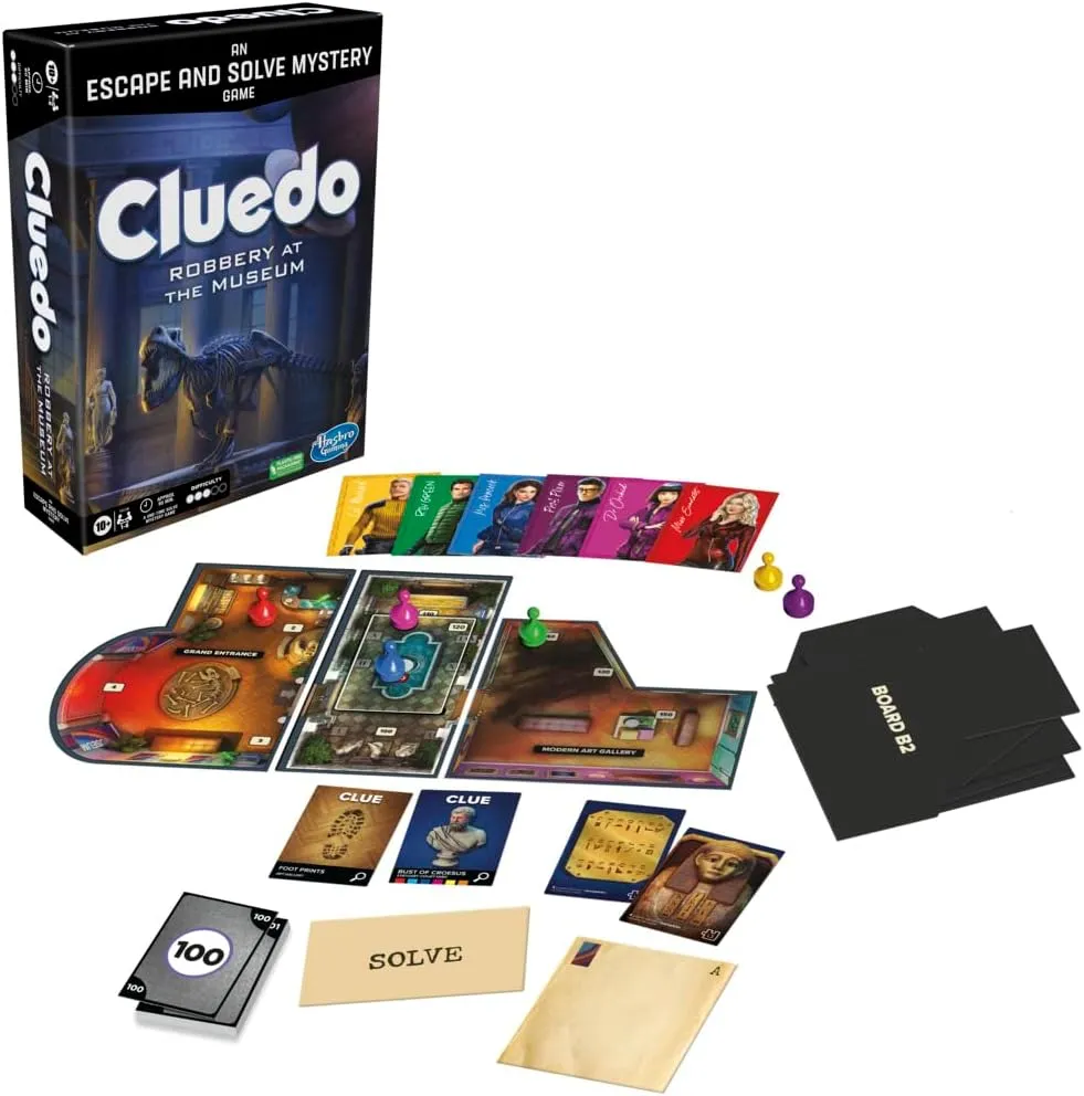Hasbro Toys Hasbro Gaming Board Game Robbery at the Museum, Escape Room, Cooperative Family,