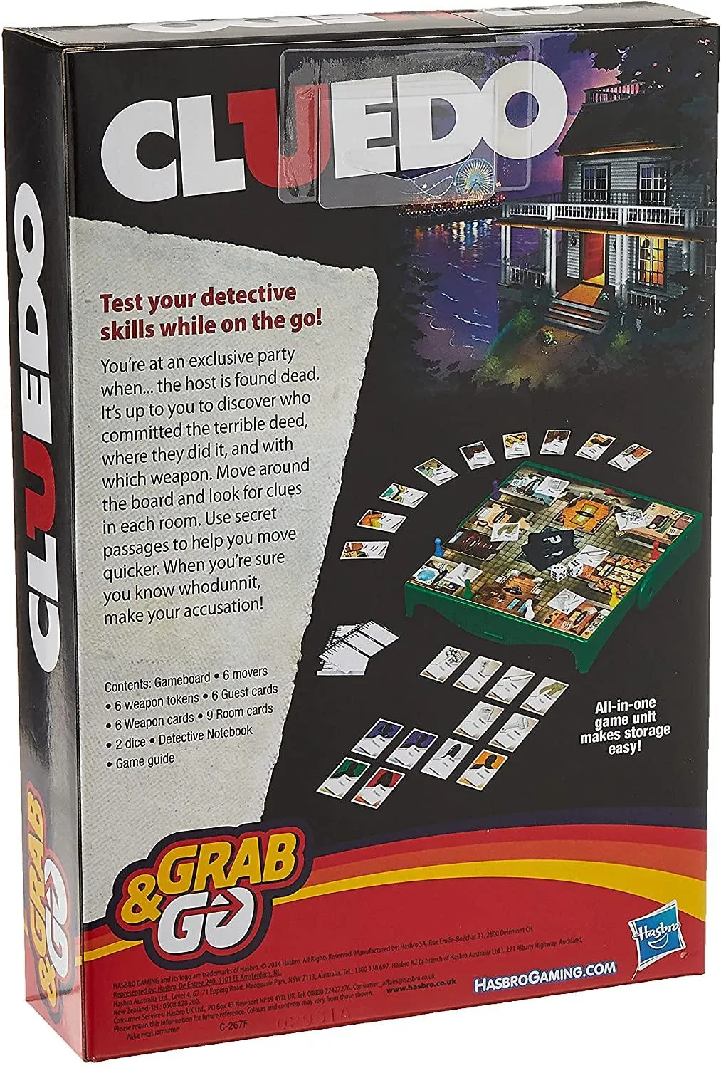 Hasbro Toys Hasbro Gaming Cluedo Grab & Go Game