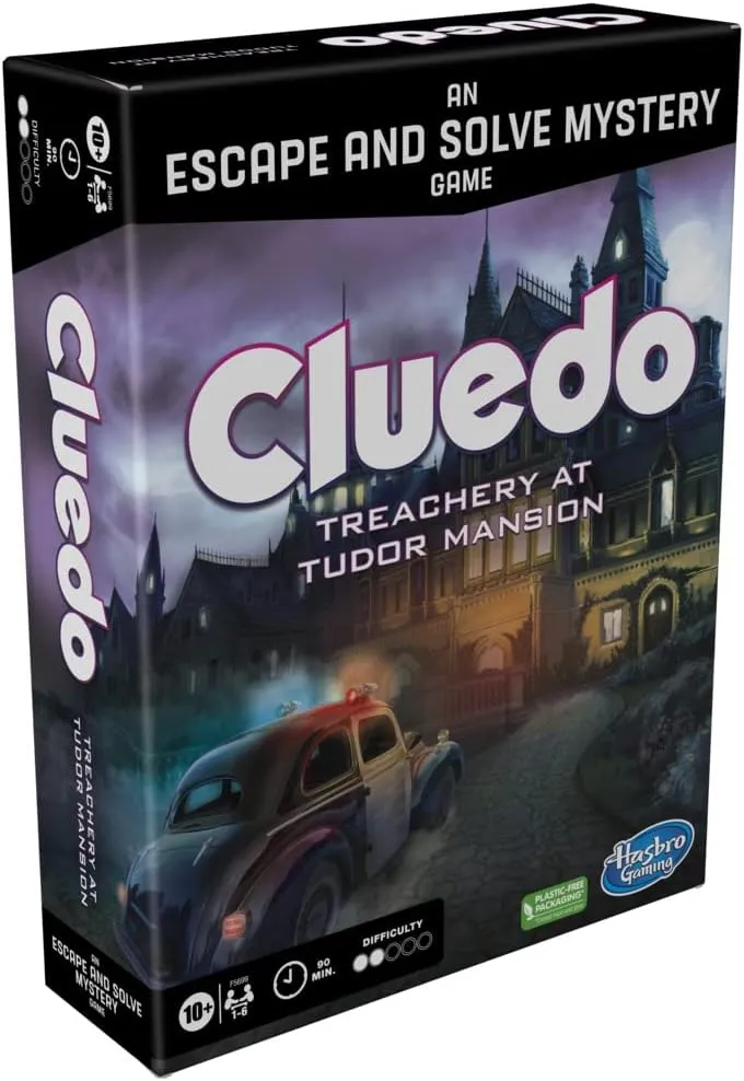 Hasbro Toys Hasbro Gaming Cluedo Treachery at Tudor Mansion, An Escape & Solve Mystery Game