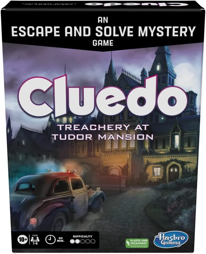 Hasbro Toys Hasbro Gaming Cluedo Treachery at Tudor Mansion, An Escape & Solve Mystery Game