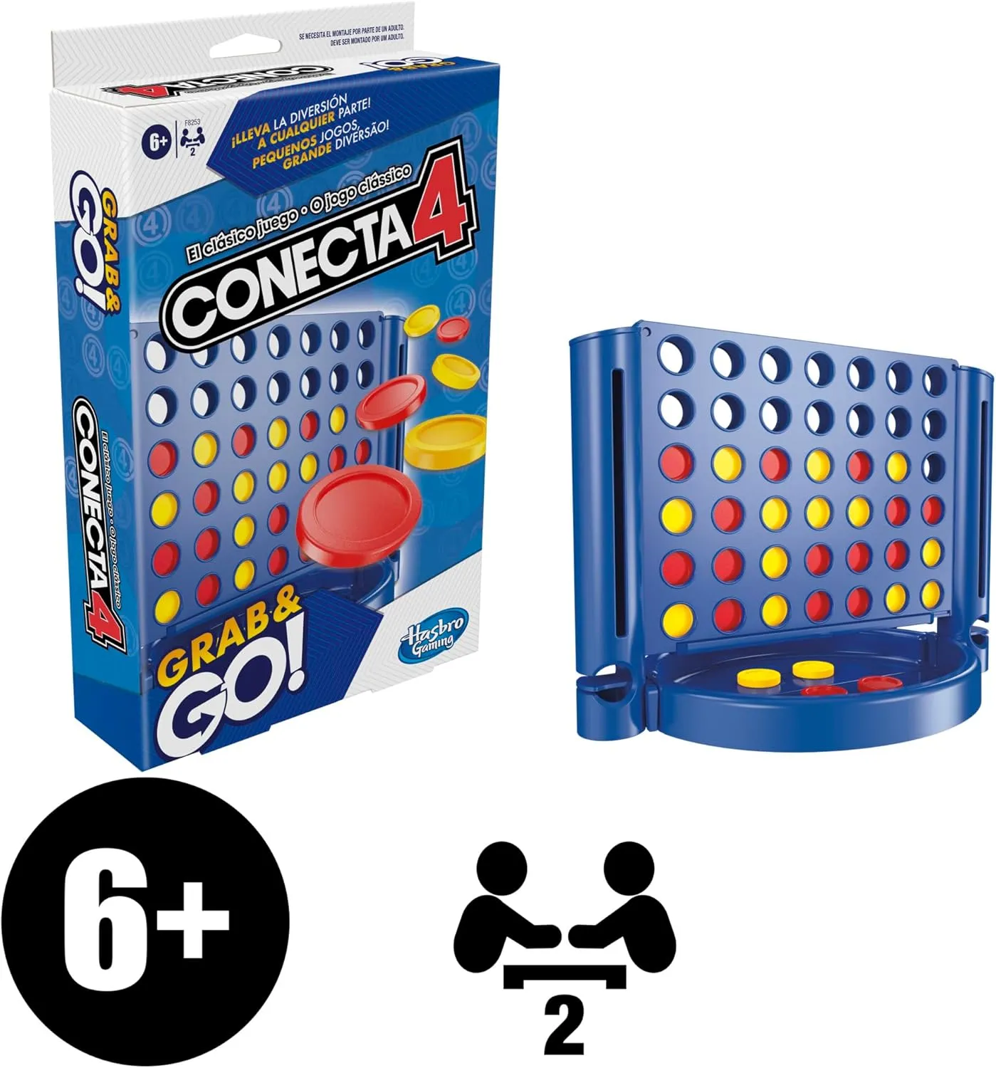 Hasbro Toys Hasbro Gaming Connect 4 Grab and Go Portable Board Game (F8253TG1)