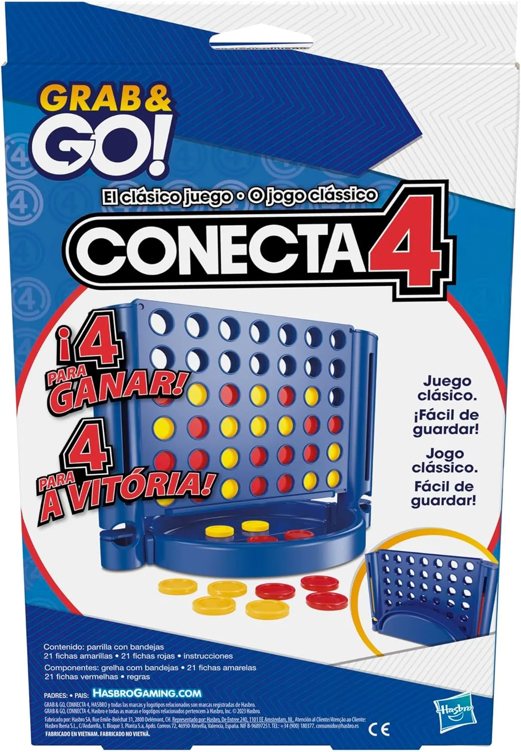 Hasbro Toys Hasbro Gaming Connect 4 Grab and Go Portable Board Game (F8253TG1)