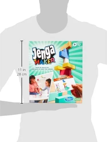Hasbro Toys Hasbro Gaming Jenga Maker, Wooden Blocks, Stacking Tower Game, Game for Kids Age