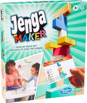 Hasbro Toys Hasbro Gaming Jenga Maker, Wooden Blocks, Stacking Tower Game, Game for Kids Age