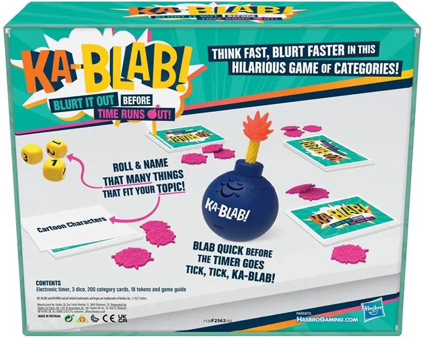 Hasbro Toys Hasbro Gaming Ka-Blab! Game for Families, Teens and Children Aged 10 and Up, Family-Friendly Party Game for 2-6 Players
