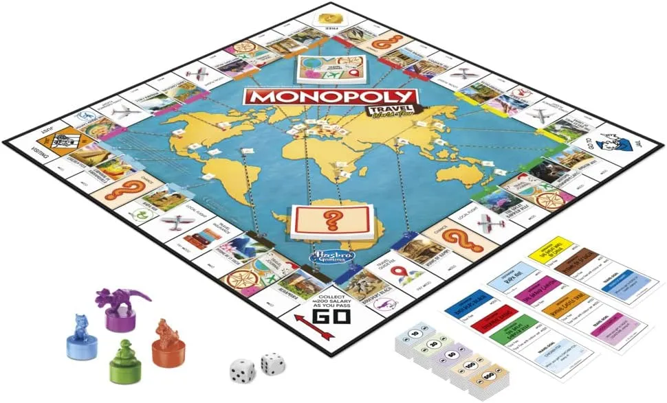 Hasbro Toys Hasbro Gaming Monopoly Travel World Tour Board Game for Families and Kids Ages 8