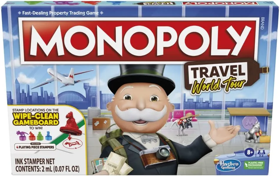 Hasbro Toys Hasbro Gaming Monopoly Travel World Tour Board Game for Families and Kids Ages 8