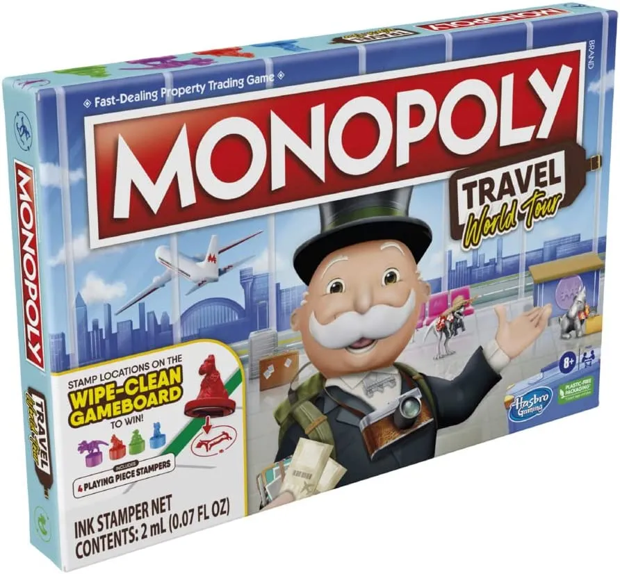 Hasbro Toys Hasbro Gaming Monopoly Travel World Tour Board Game for Families and Kids Ages 8