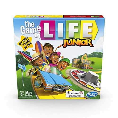 Hasbro Toys Hasbro Gaming The Game of Life Junior Board Game for Kids From Age 5, Game for 2